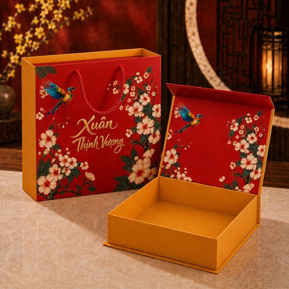 Xuân Thịnh Vượng đỏ mở hộp